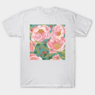 Strawberry and peony T-Shirt